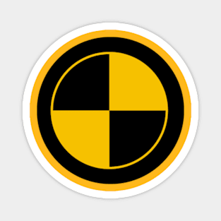 Crash Test Dummy (front and back) warning logo Magnet