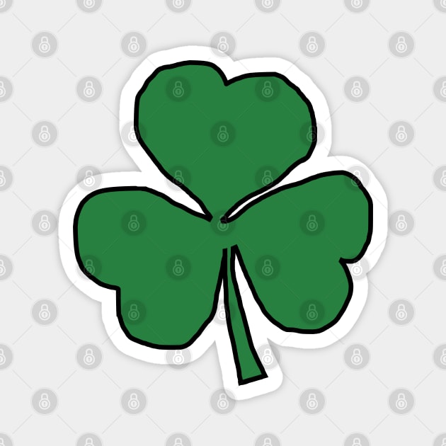 Green Shamrock Magnet by ellenhenryart