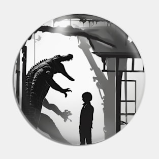 Alligator Shadow Silhouette Anime Style Collection No. 99 Pin