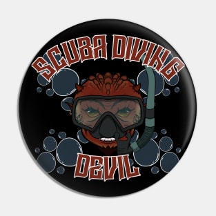 Scuba Diving Devil Pin