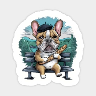 Oui, baguette - French French Bulldog Magnet