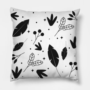 Colorless Tropical Plant Pillow