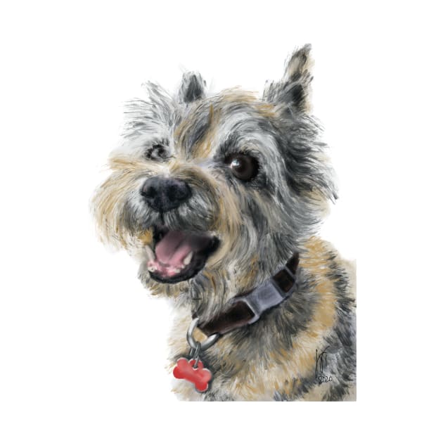 A Happy Smiling Cairn Terrier by LITDigitalArt