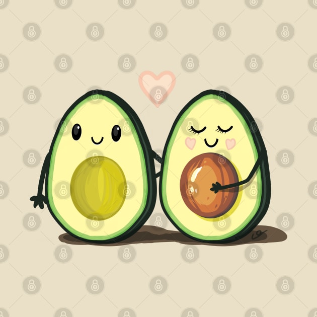 Two Halves Avocado Couple by ElephantShoe