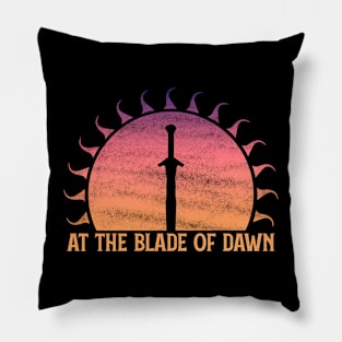 At the Blade of Dawn: Fantasy Design Pillow