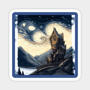 Starry Night Above The Shrieking Shack Magnet