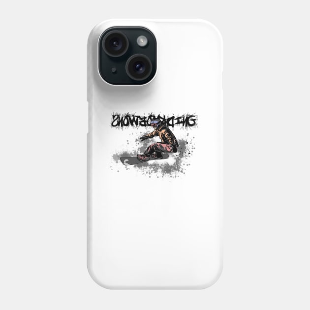 Snowboarding Phone Case by sibosssr