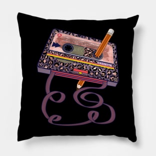 80s retro fashion , mixtape Pillow