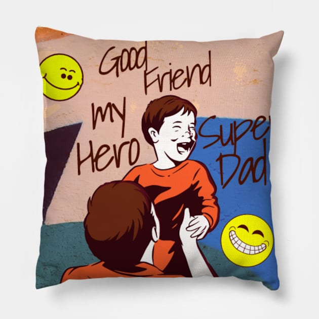 SuperDad Pillow by WillyWoo