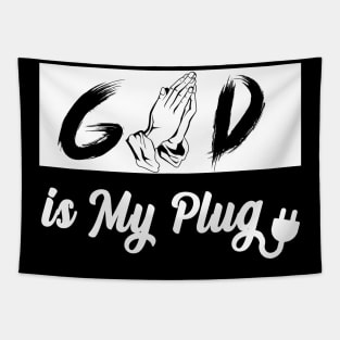 god is my plug Tapestry