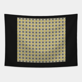 Abstract grey and yellow rhombus Tapestry