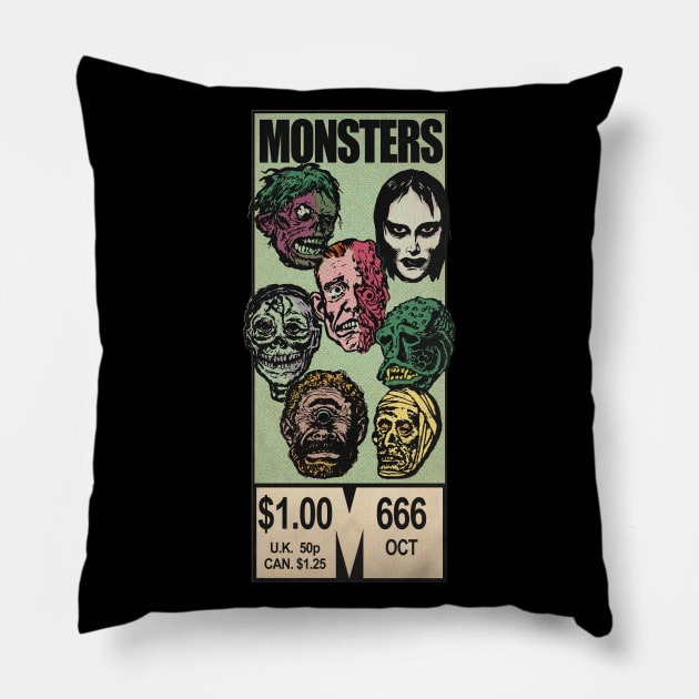 The Marvelous Age of Monsters Pillow by UnlovelyFrankenstein