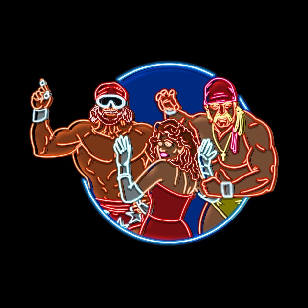 Mega Powers neon bg by AJSMarkout