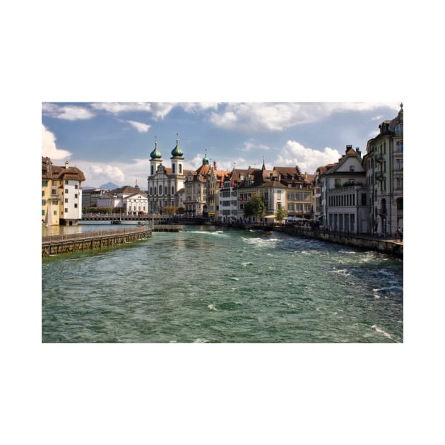 Reuss River in Lucerne by charlesk