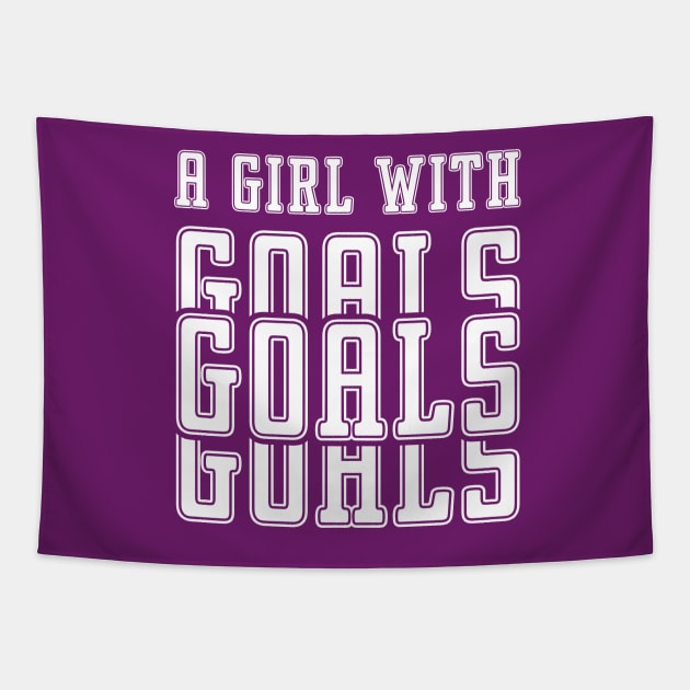 Just a Girl Who Loves Soccer, A Girl With Goals, Soccer Girl Tapestry by Coralgb