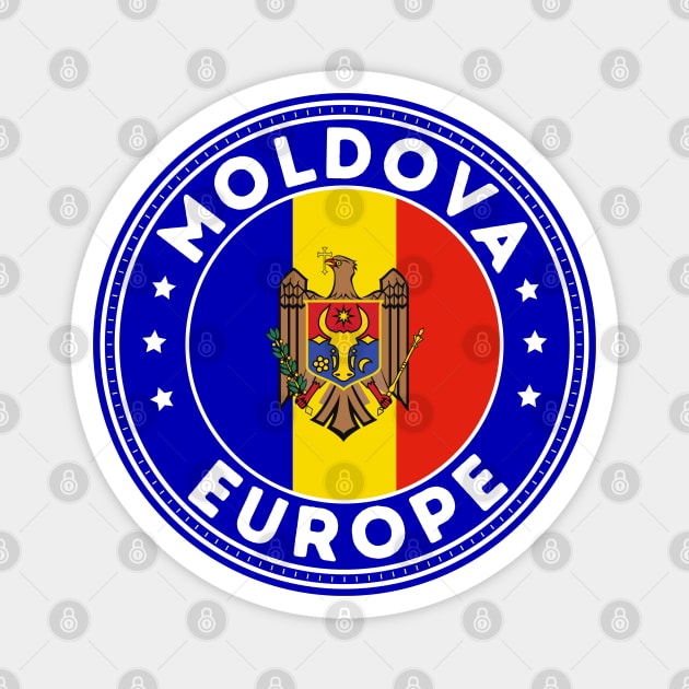 Moldova Europe Magnet by footballomatic