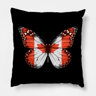 Canadian Flag  Butterfly - Gift for Canadian From Canada Pillow