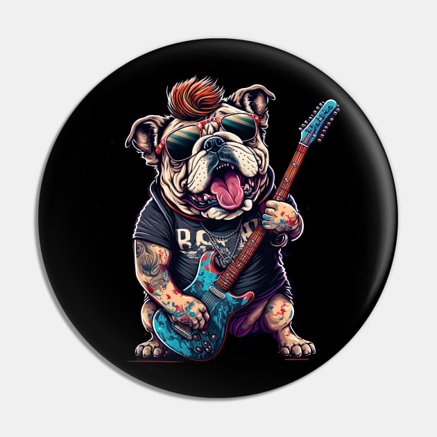 Bulldog Rocker Pin by JayD World