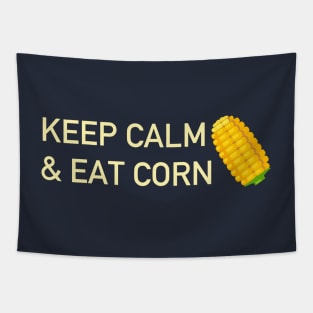 Keep calm and eat corn cartoon Tapestry