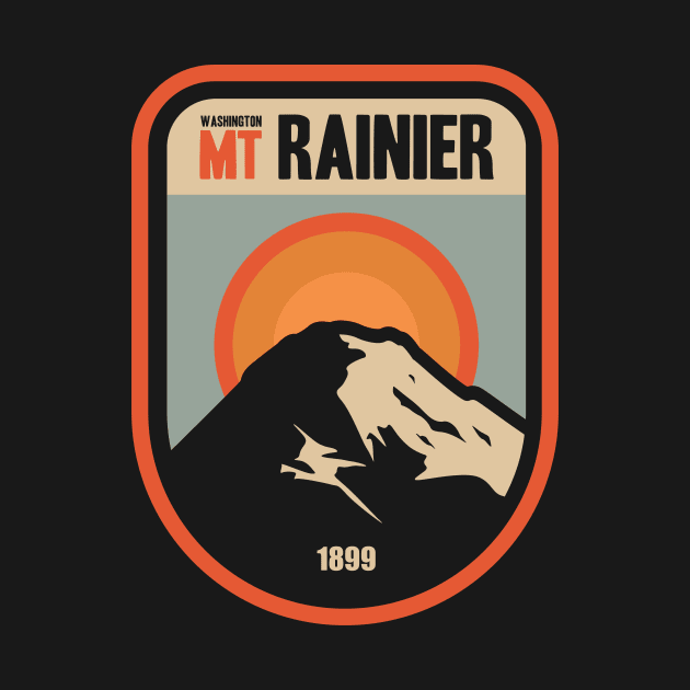 Vinatge Mount Rainier Washington National Park Design by Terrybogard97