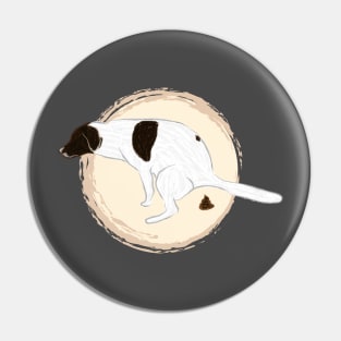 Artwork of an English Pointer Dog squatting III Pin