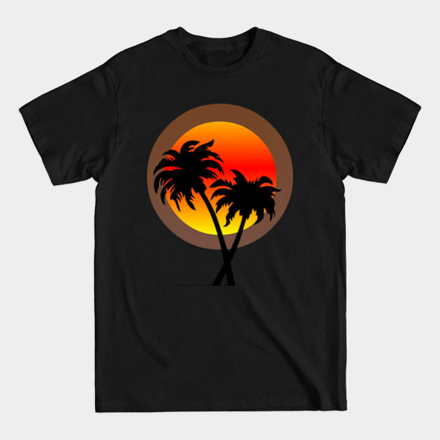 Discover SUNSET WITH PALM TREES - Sunset Palm Tree - T-Shirt