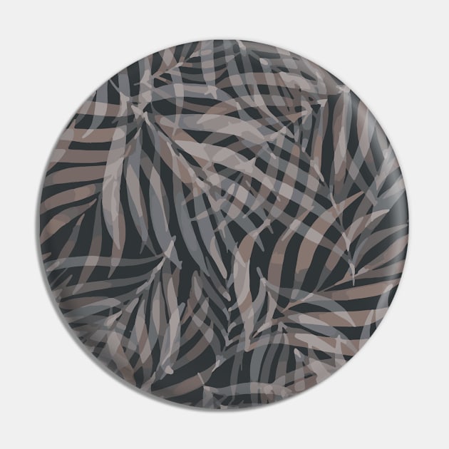 Digital palm leaves pattern in black and pink Pin by White-Peony