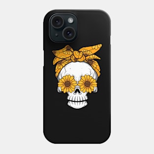 Skull Lover Sunflower Floral Flowers For Women Phone Case