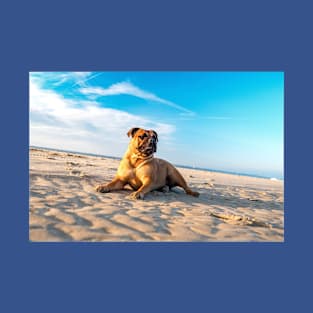 Bulldog at beach T-Shirt