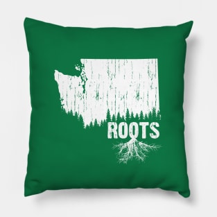 Roots - Washington State (Rustic) Pillow