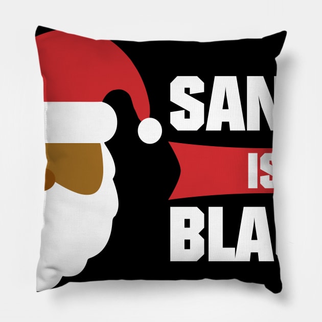 Funny Black Santa Claus Ethnic Pillow by blackartmattersshop