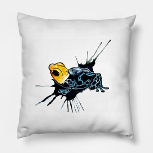 "Fantastic Dad" N. Fantastica Dart Frog & Tadpole Watercolor Pillow