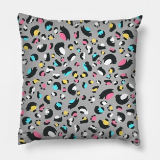 Pattern Cat 04 rainbow meow Pillow