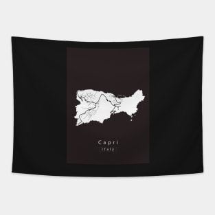 Capri Italy Island Map Tapestry