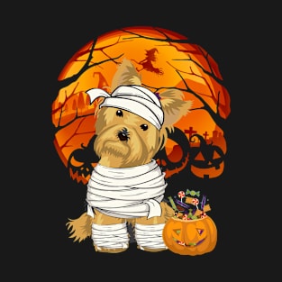 Yorkie mummy pumpkin T-Shirt