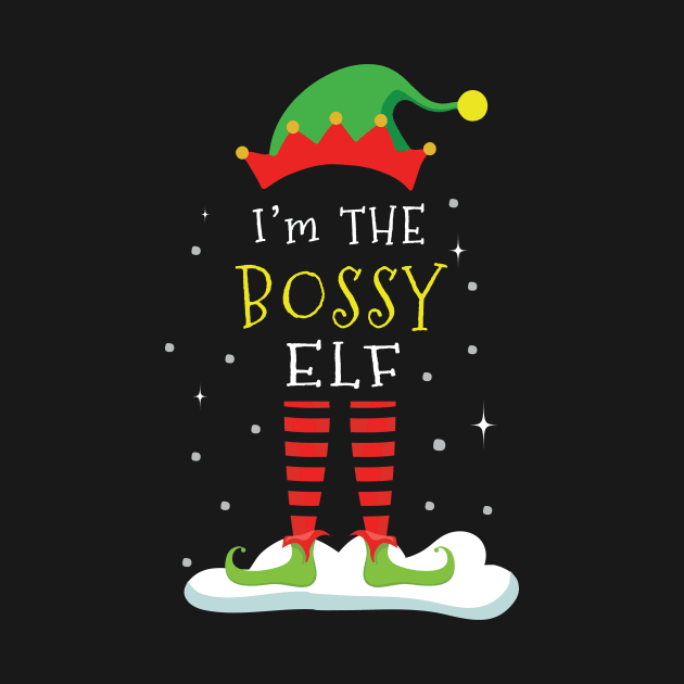 bossy elf family matching christmas by For You