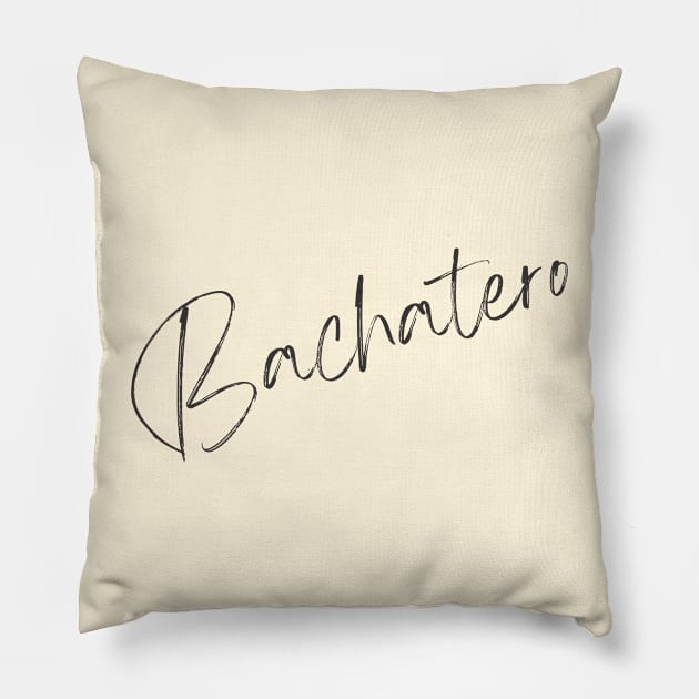 Bachatero (Handwriting) Pillow by Dance Art Creations