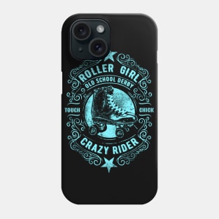 Roller Girl in Aqua Phone Case