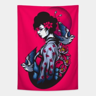 Geisha Girl Tapestry