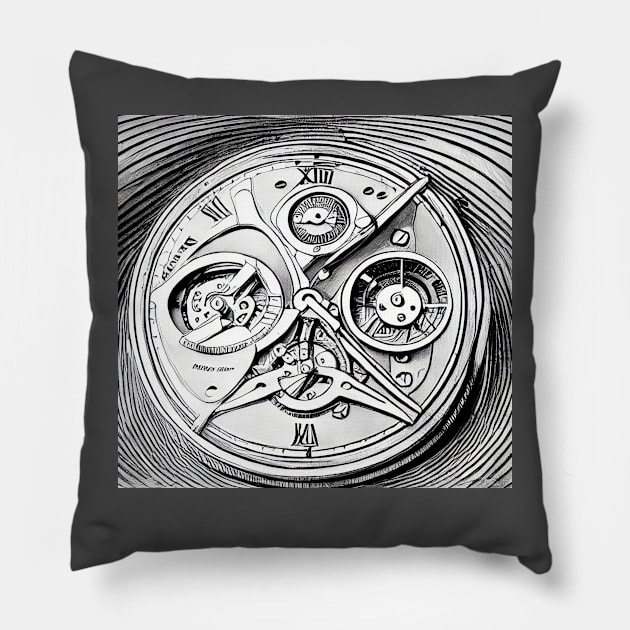 Mechanical Clock Pillow by Freshmaker