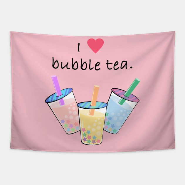 I love bubble tea Tapestry by Razumi Yazura