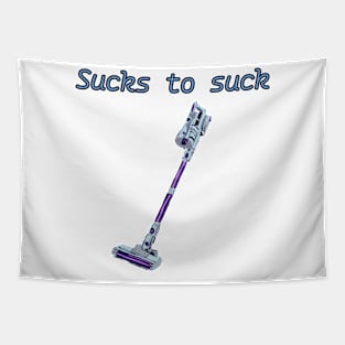 minimalist vacuum cleaner funny tshirt pun Tapestry