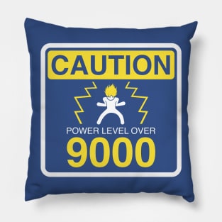 CAUTION: POWER LEVEL OVER 9000 Pillow