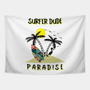 TROPICAL Parasdise Surfer Dude Tapestry