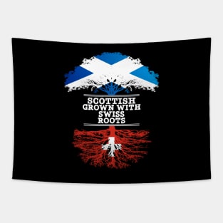 Scottish Grown With Swiss Roots - Gift for Swiss With Roots From Switzerland Tapestry