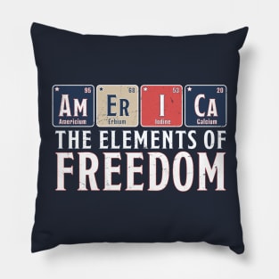 America The Elements of Freedom Periodic Table 4th of July Pillow