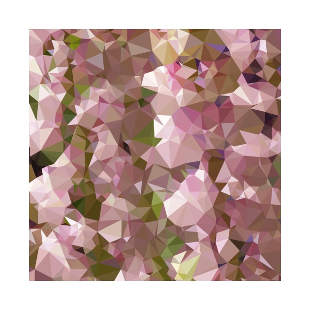 Lavender Rose Pink Abstract Low Polygon Background by retrovectors