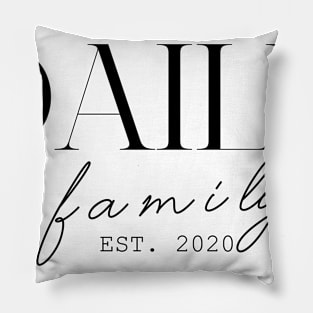 Daily Family EST. 2020, Surname, Daily Pillow