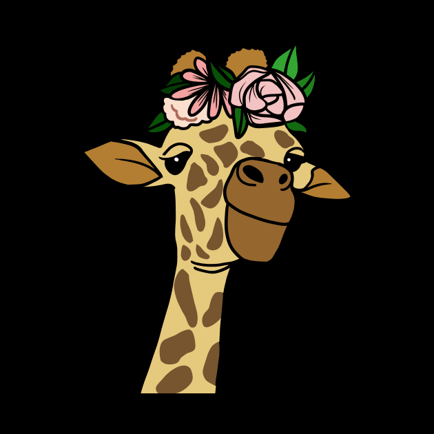 Cute Floral Giraffe by dukito