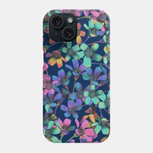 Color Floral in Blue Phone Case